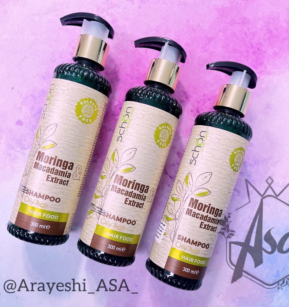 شامپو مغذی مورینگا و ماکادامیا فاقد سولفات شون - Schon Moringa & Macadamia extract shampoo