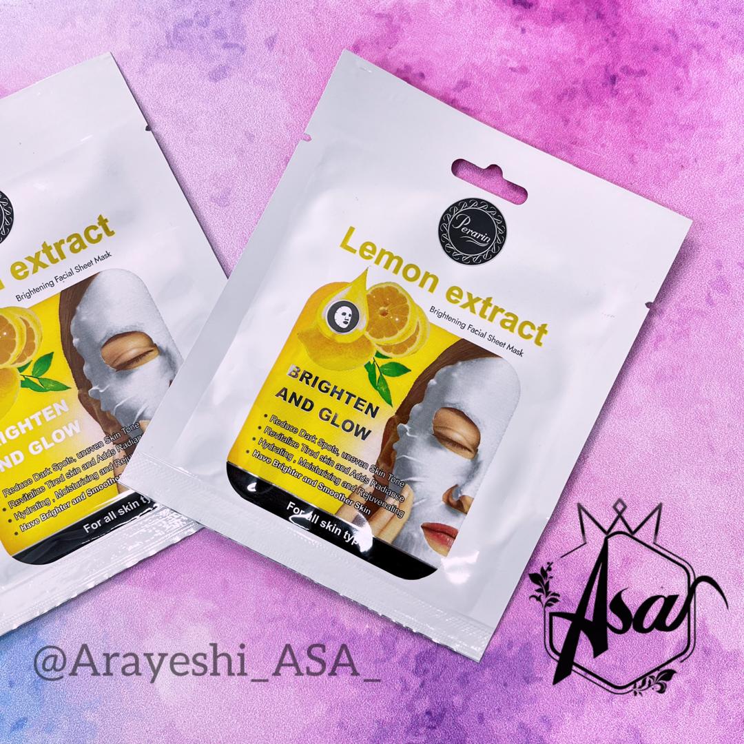 ماسک ورقه ای صورت حاوی عصاره لیمو پرارین - Lemon extract Perarin Sheet Mask