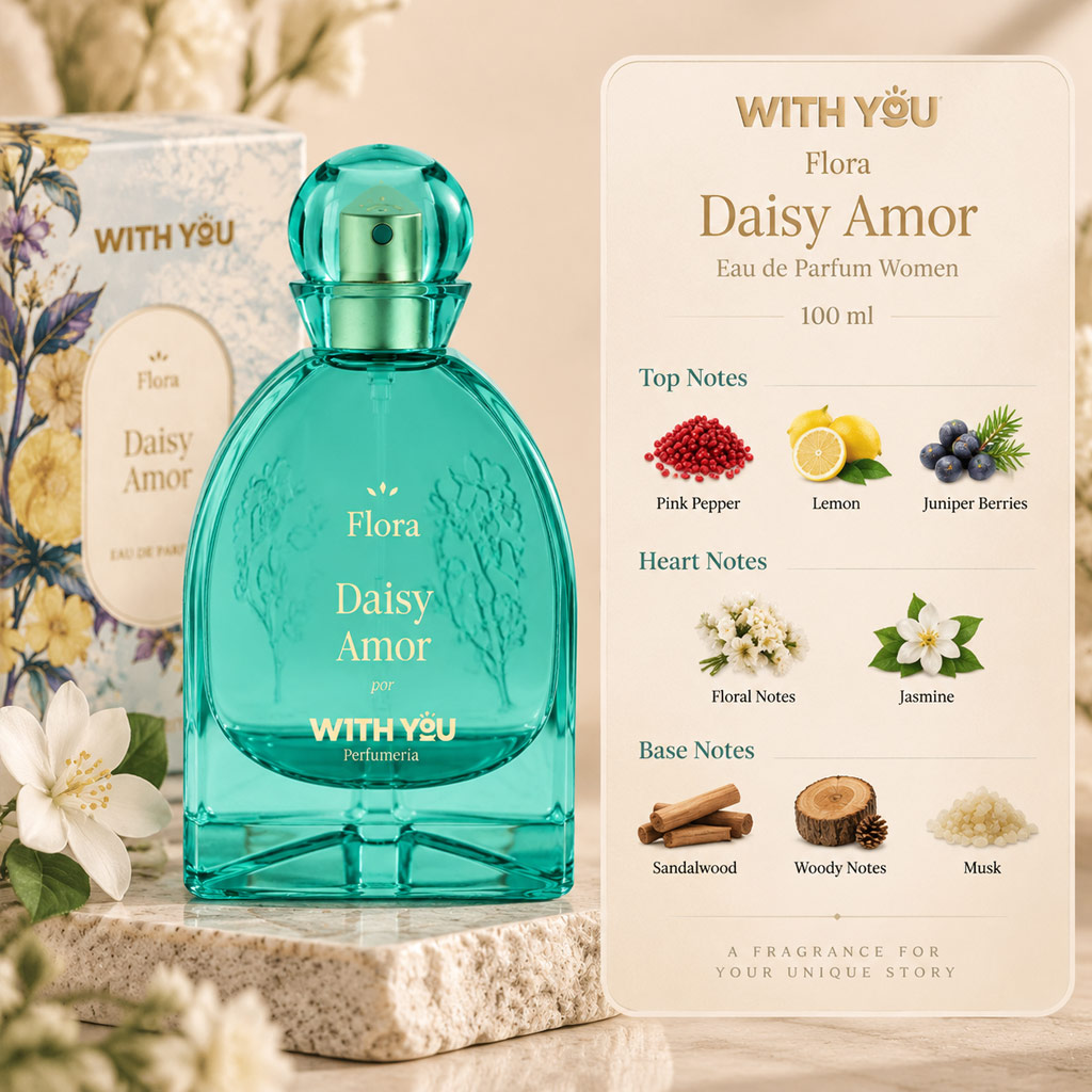ادکلن زنانه ویت یو دیزی آمور (Daisy Amor) حجم 100 میل