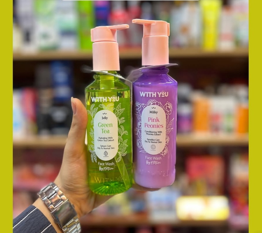 ژل و کرم شست و شو صورت ویت یو with you