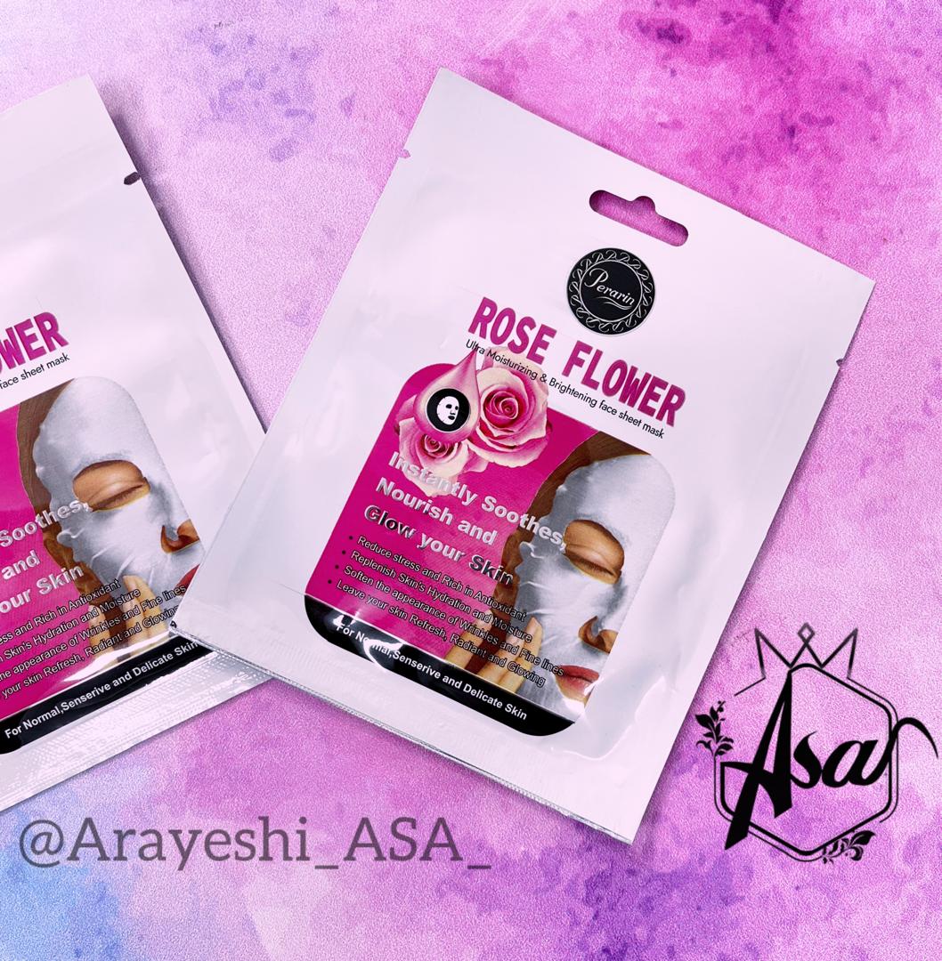 ماسک ورقه ای صورت حاوی عصاره گل رز پرارین - Rose Flower Perarin Sheet Mask