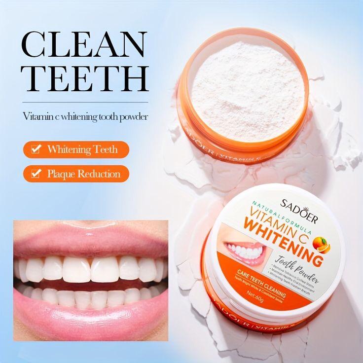 پودر سفید کننده دندان ویتامین C سادور -  SADOER Vitamin C Whitening Tooth Powder