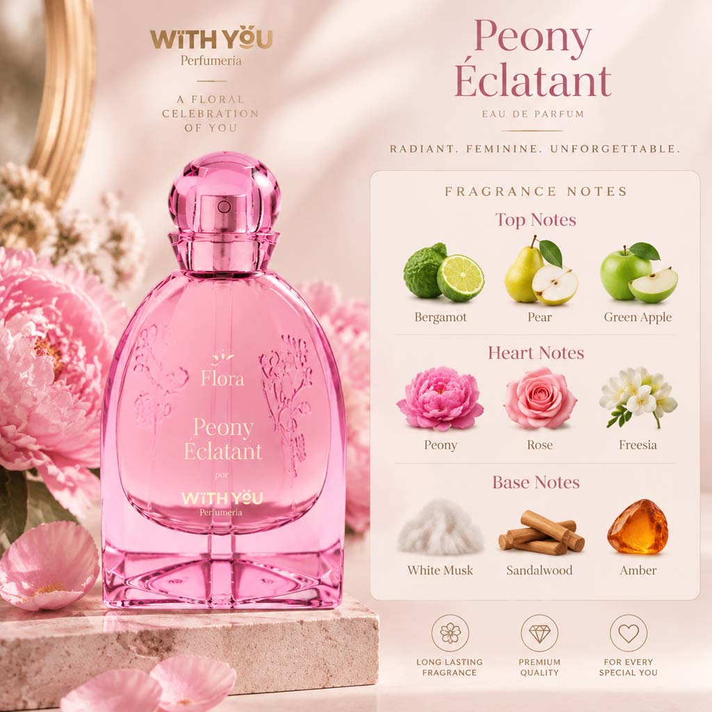 ادکلن زنانه ویت یو پیونی اکلتانت (Peony Eclatant) حجم 100 میل