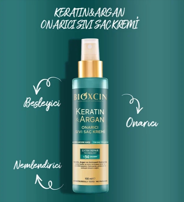 اسپری مو بیوکسین دوفاز آرگان کراتین BIOXCIN