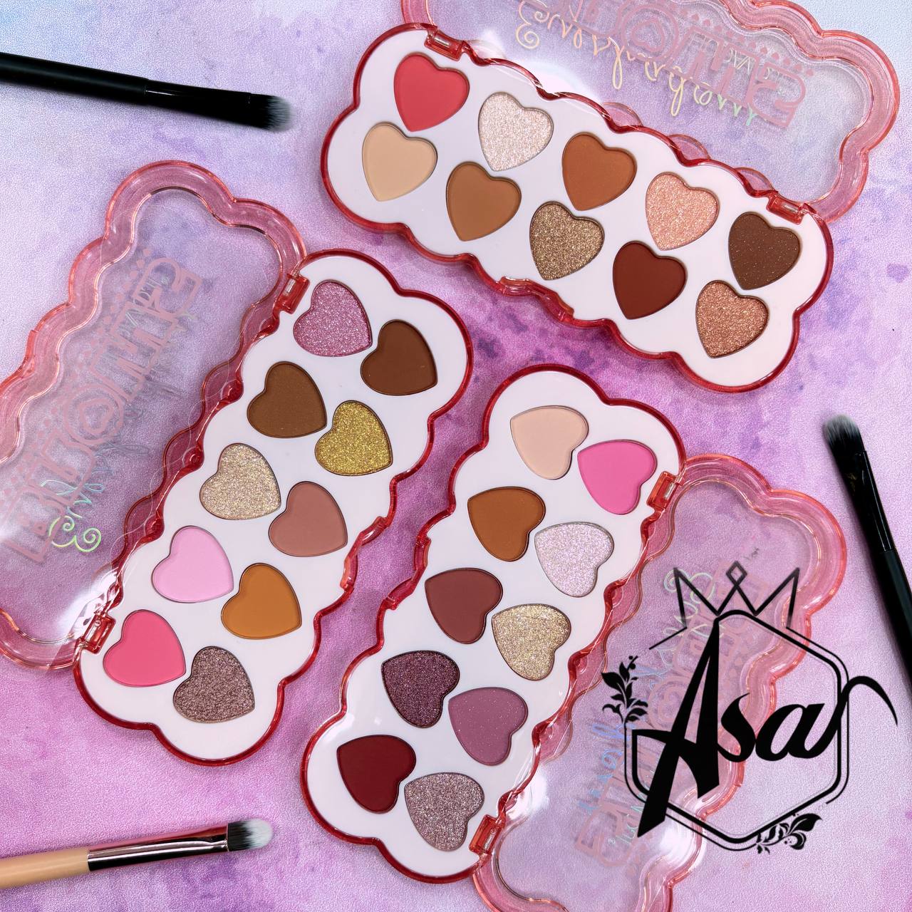 سایه و رژگونه 10 رنگ هدی موجی 729