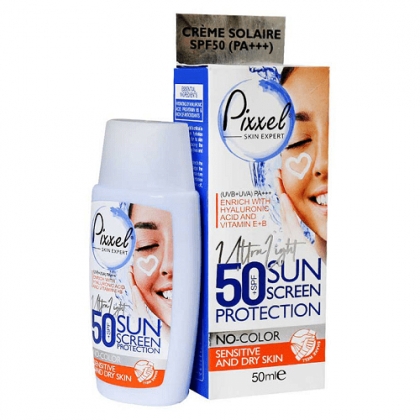 کرم ضد آفتاب بی رنگ پیکسل SPF50